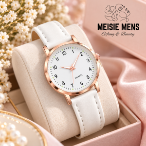 Minimalist White Strap Watch