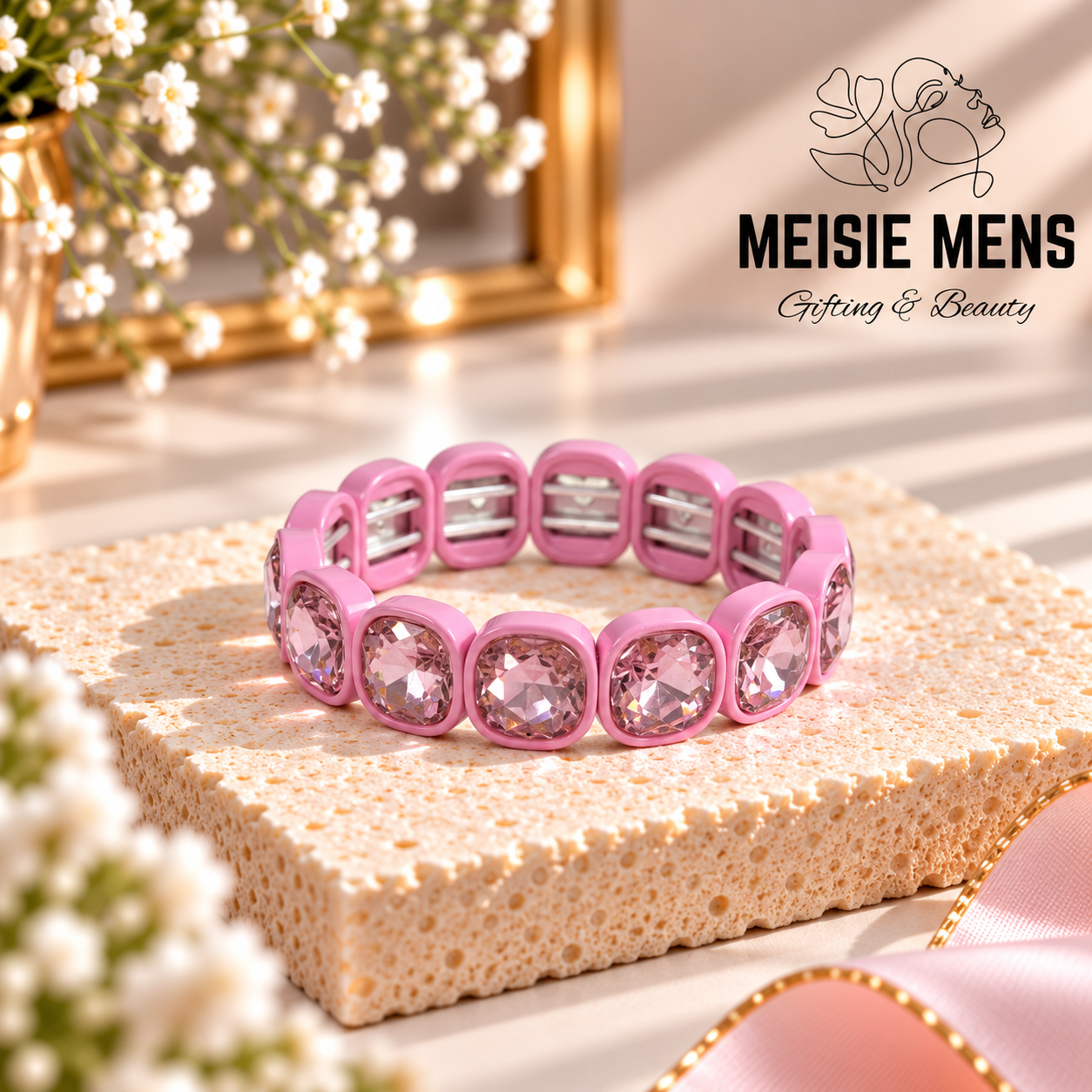 Crystal Bracelet - Soft Pink